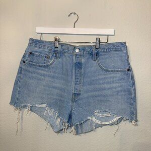 Levi's 501 Blue Jean Shorts Womens Size 34